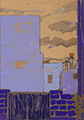 Voir mur bleu- 21x30 - gouache
